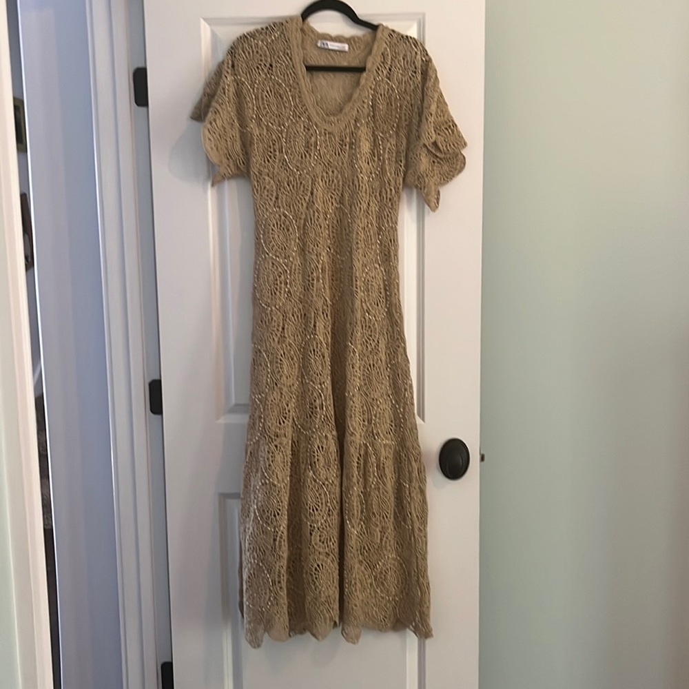 Zara Tan Maxi Dress